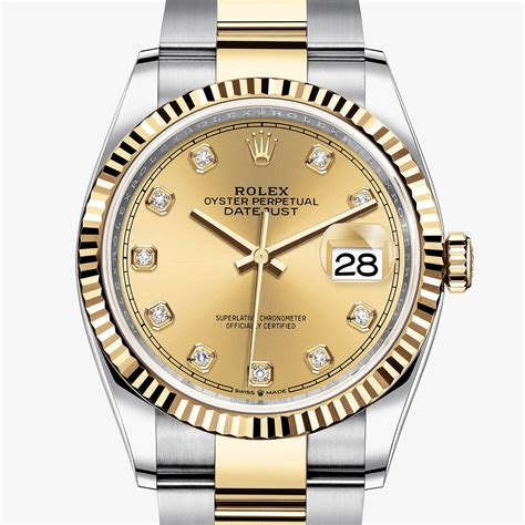 Orologio Rolex Datejust 36 in acciaio Oystersteel e oro giallo .